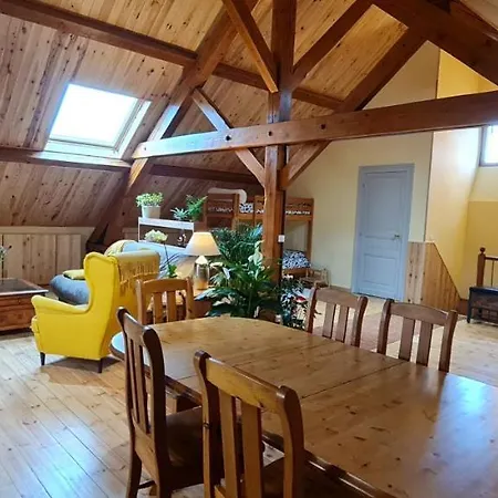 Loft Mansarde Du Train Jaune Avec Vue Sur Les Montagnes בית כפרי סאיאגוז